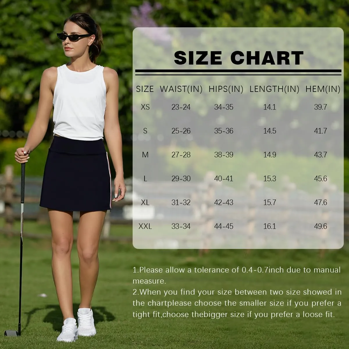MAZEL Women's Tennis Skirts with Zippered Pockets High Waisted Lightweight Athletic Golf Skorts Skirts for Sports Running