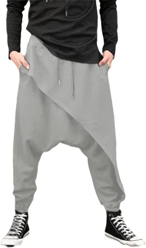 Men Vintage Loose Skirt Pants Streetwear Hip Hop Gothic Punk Trousers Harajuku Harem Pants
