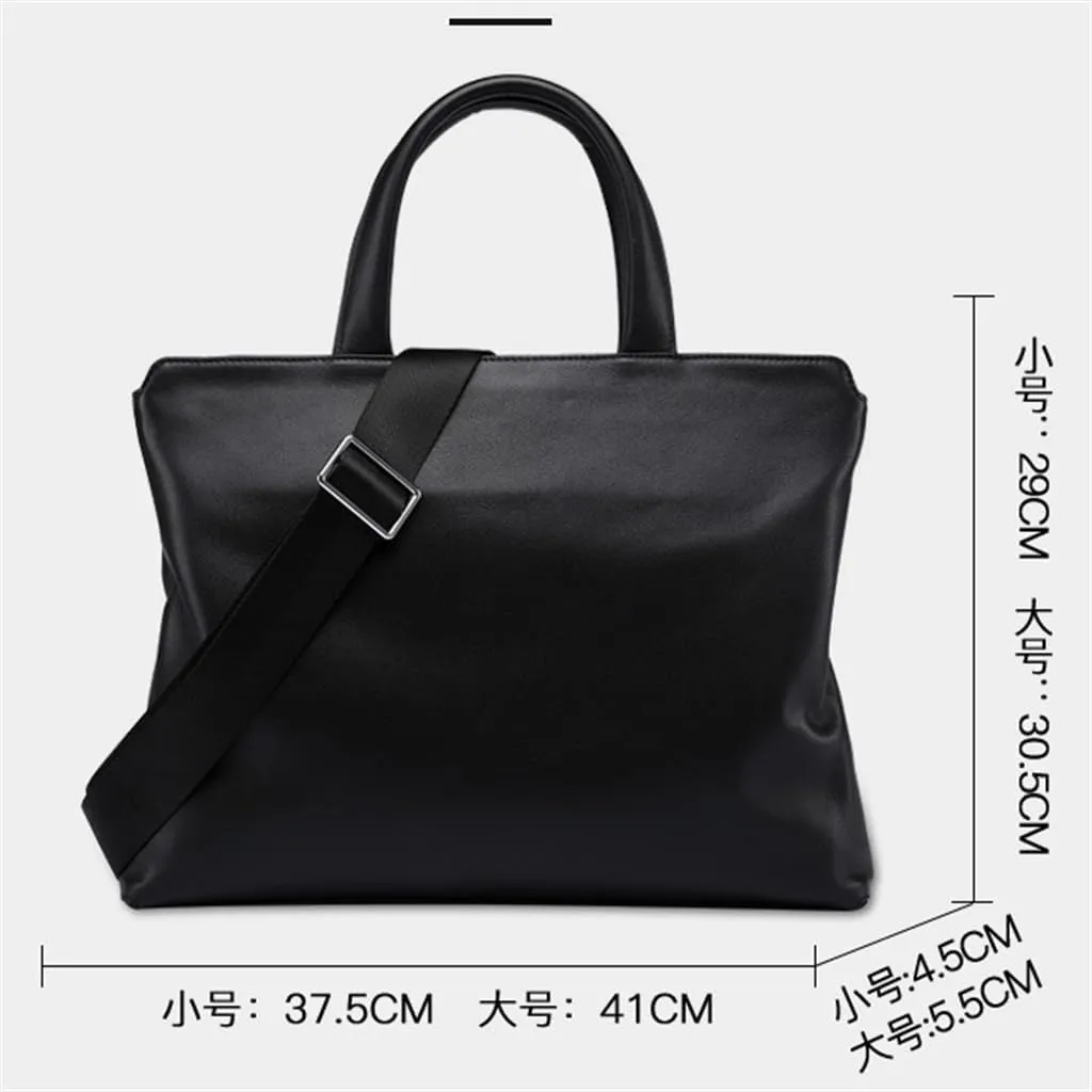 Men's Bag Handbag Leather Men's Computer Bag Cowhide 15 Inch Business Large Capacity Briefcase