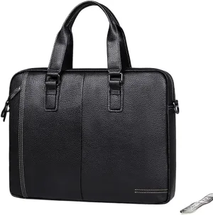Men's Bag Leather Computer Bag Men's Handbag Cowhide Business Large Capacity Briefcase