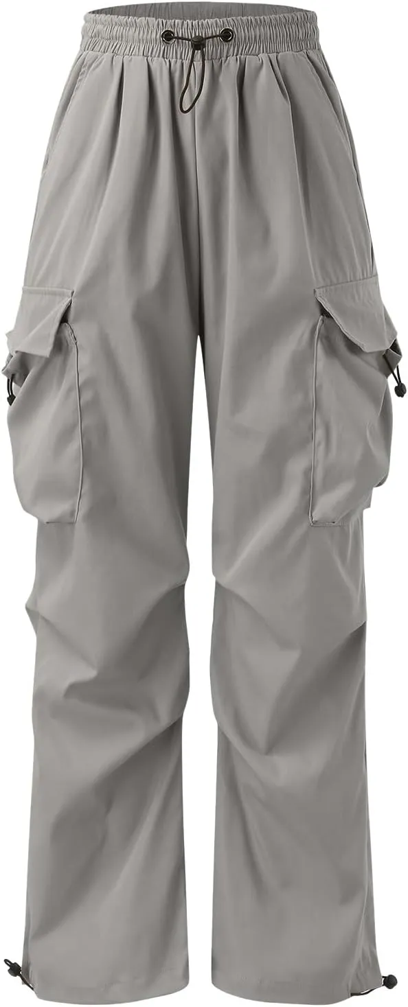 Men's Baggy Cargo Pants Casual Parachute Cargo Pants Stretch Loose Fit Joggers Multi Pockets