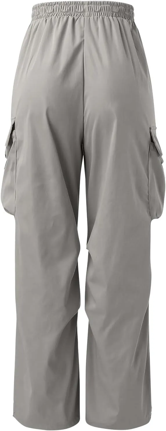 Men's Baggy Cargo Pants Casual Parachute Cargo Pants Stretch Loose Fit Joggers Multi Pockets