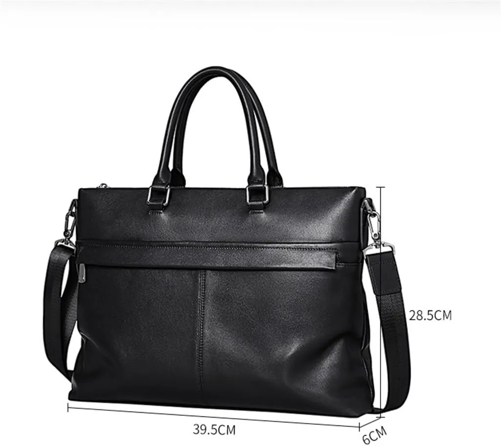 Men's Bags Leather Men's Handbags Cowhide Computer Bag 15.6 Inch Business Large Capacity Briefcase Crossbody Bag