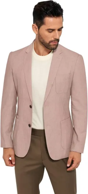 Mens Casual Blazer Slim Fit Suit Two Button Blazer Jacket Lightweight Knit Sport Coat