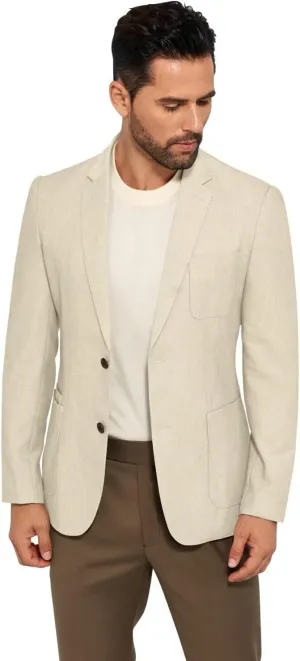 Mens Casual Blazer Slim Fit Suit Two Button Blazer Jacket Lightweight Knit Sport Coat