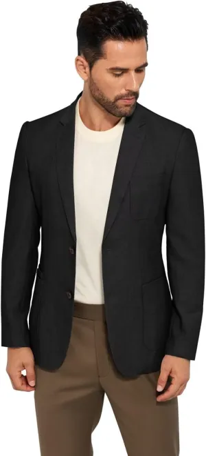 Mens Casual Blazer Slim Fit Suit Two Button Blazer Jacket Lightweight Knit Sport Coat