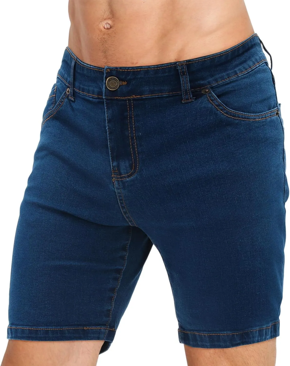 Men's Casual Slim Fit Denim Jean Shorts Skinny Stretch Summer Hot Short