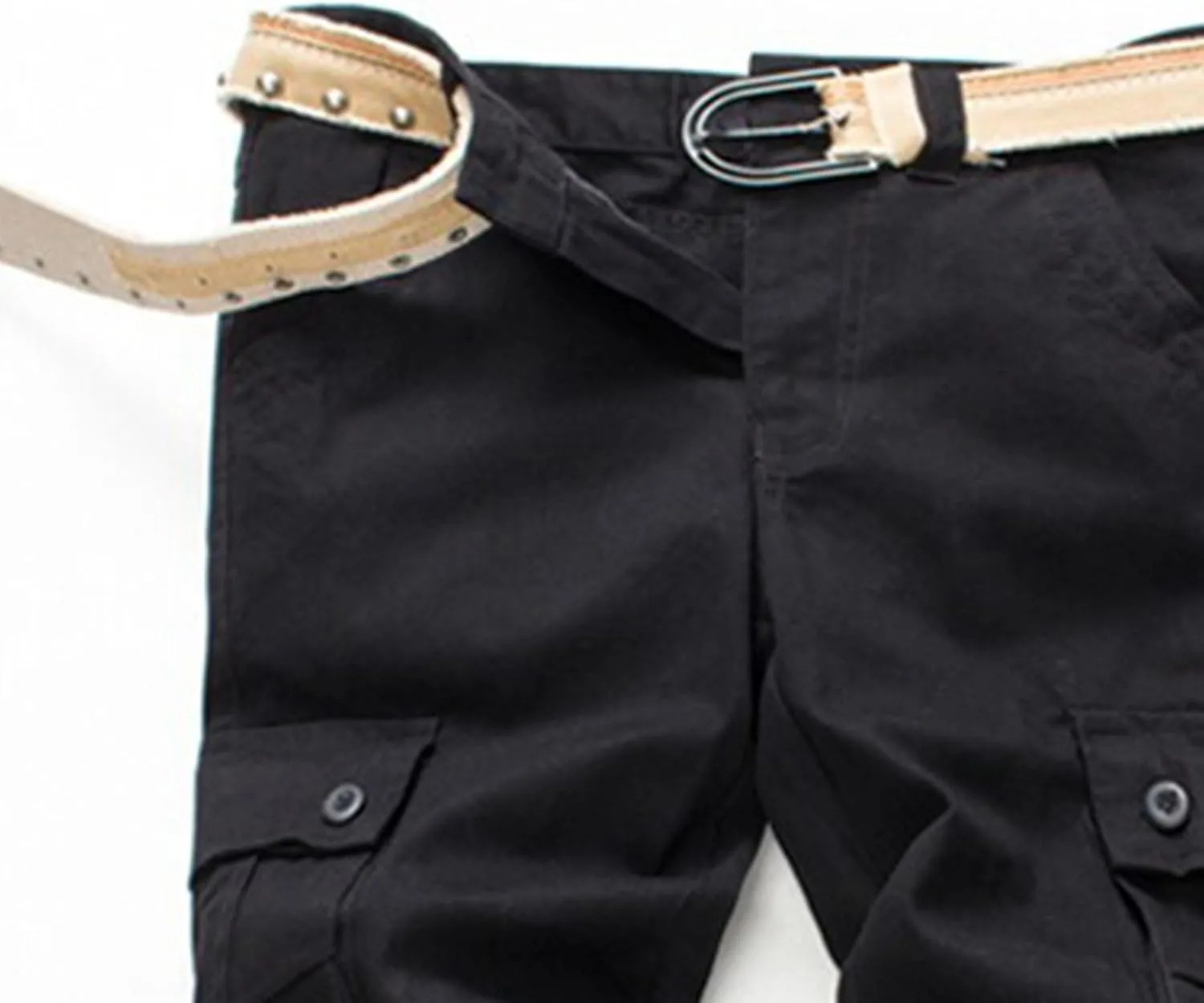 Mens Multi Pockets Cargo Pants Hiking Combat Work Outdoor Trousers Casual Slim Straight Fit Sweatpants