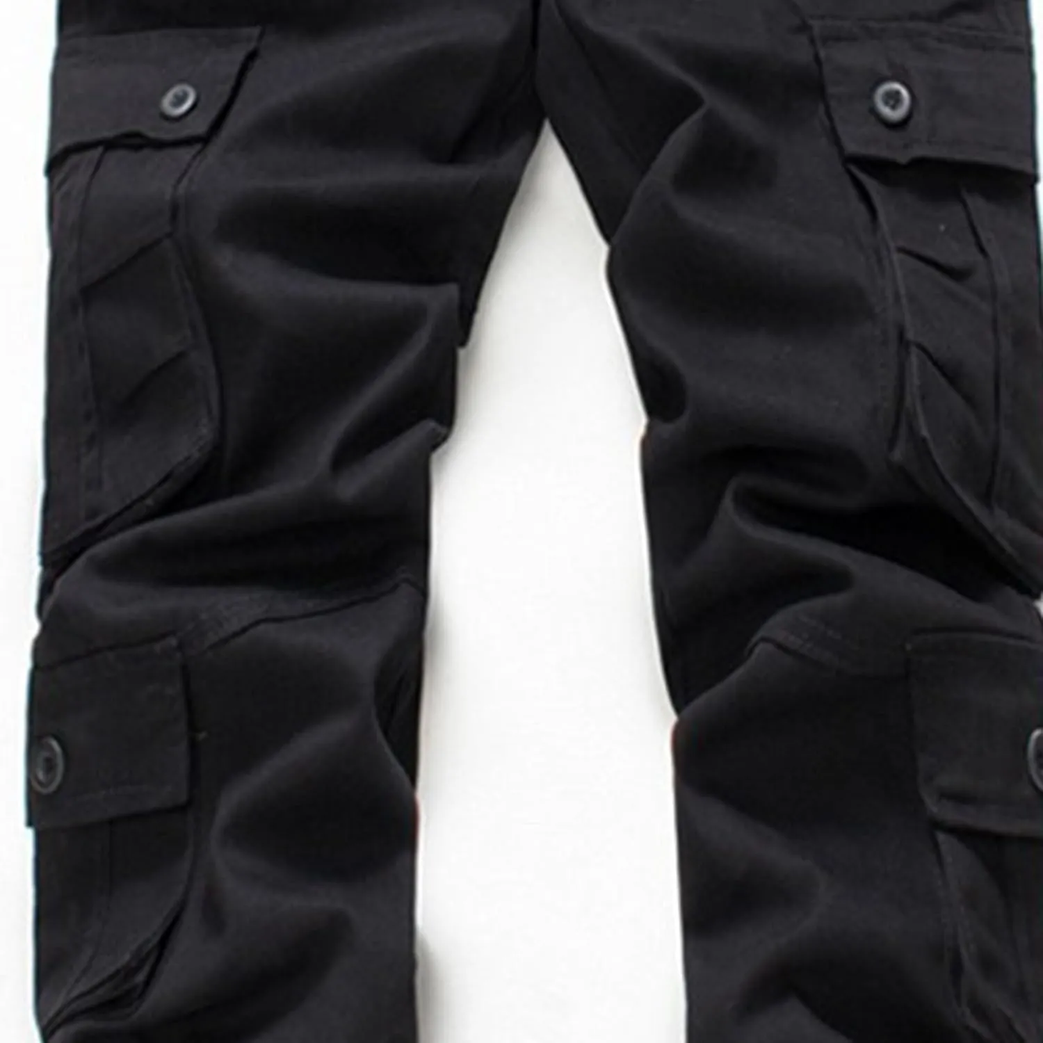 Mens Multi Pockets Cargo Pants Hiking Combat Work Outdoor Trousers Casual Slim Straight Fit Sweatpants