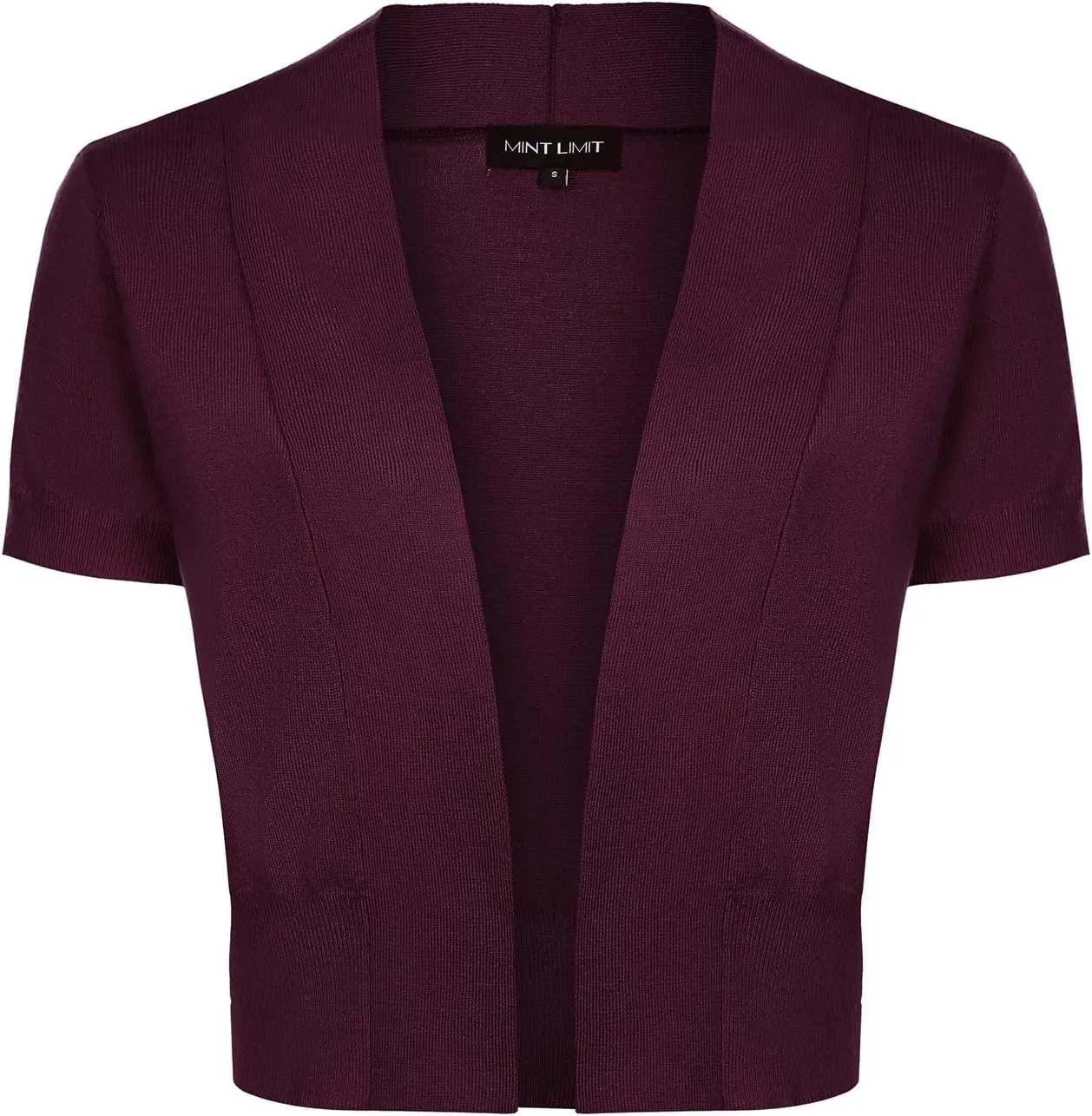 MINTLIMIT Women's Shrug Bolero Open Front 3/4 Sleeve Cropped Cardigan Sweater