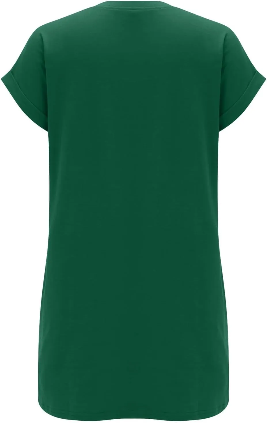 Moomoo Dresses for Women Solid Color Round Neck Batwing Sleeve T-Shirt Dress with Hidden Pockets
