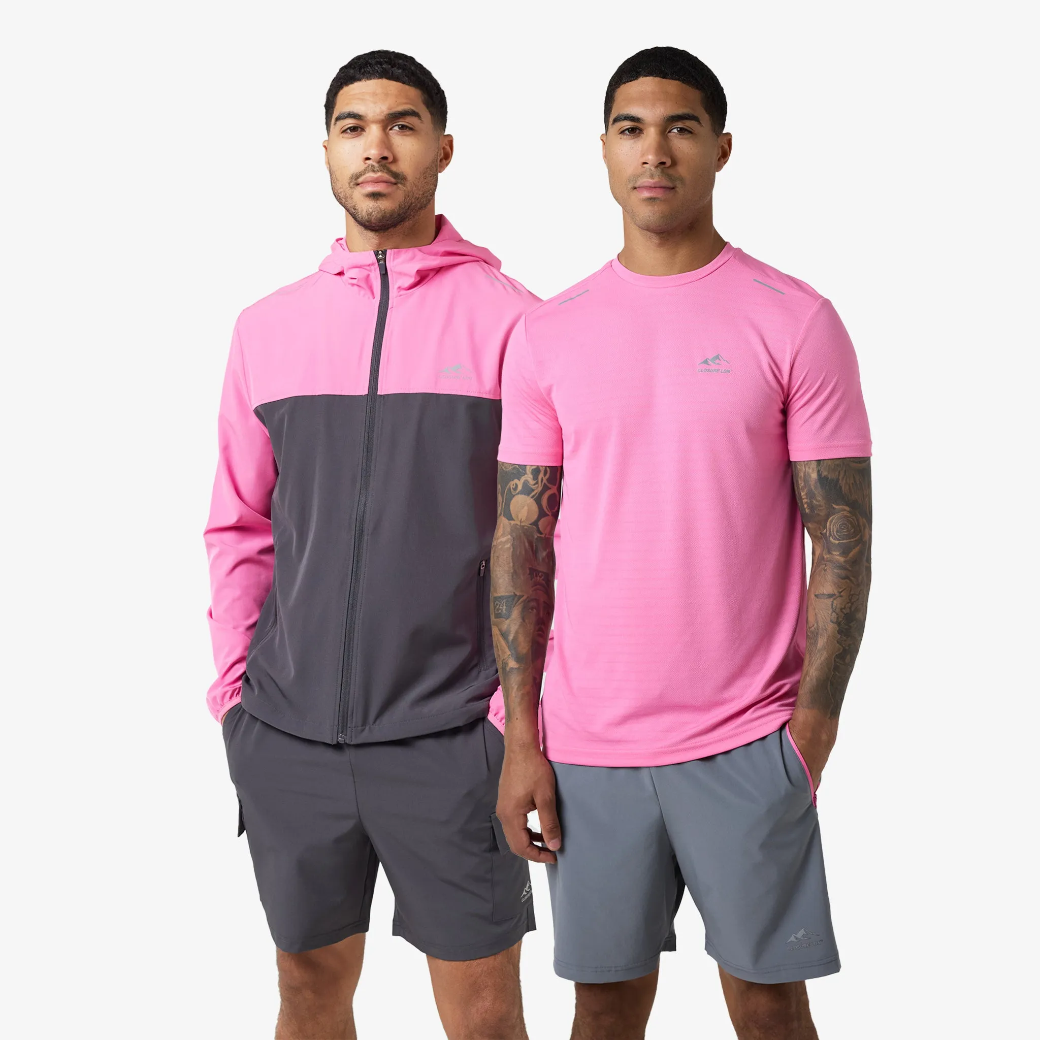 Multipack Tech Windbreaker & Training Twinset | Pink Grey