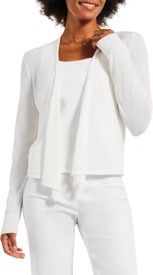 NIC ZOE Women's Petite All Year 4-Way Cardigan, Paper White