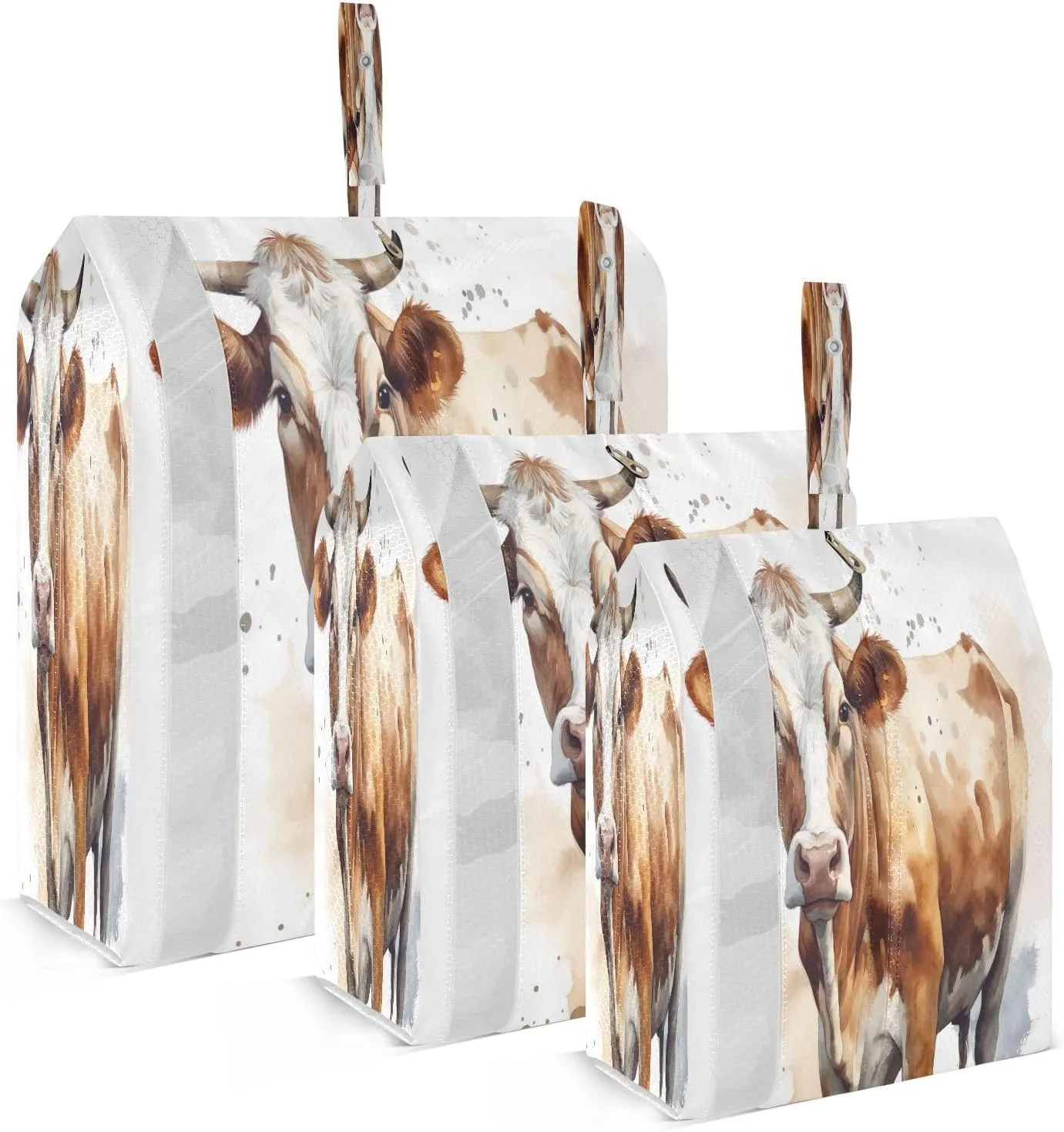 Old Cow Packing Cubes for Travel 3 Set Large Packing Cubes Luggage Organizers for Woman Man