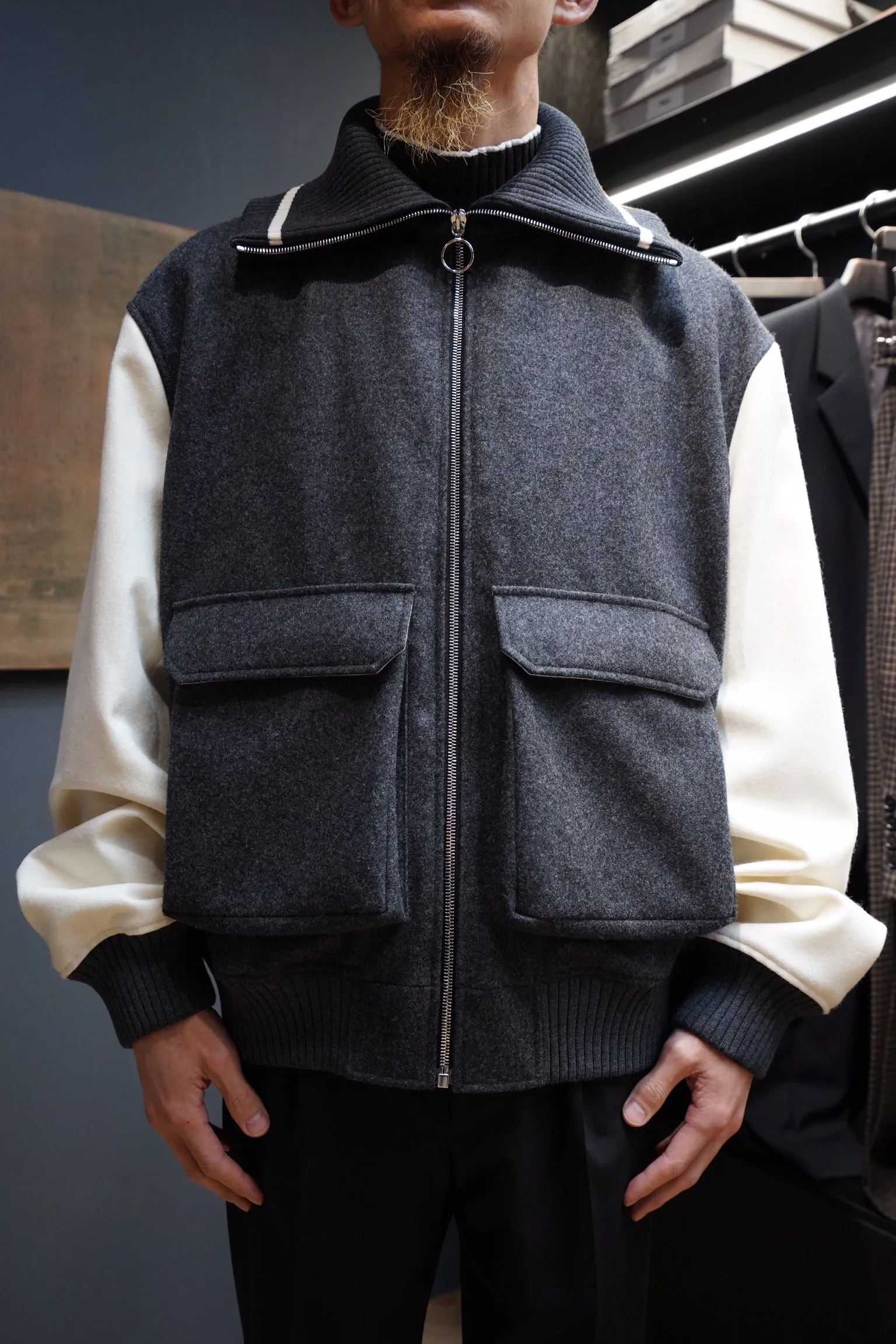 OVERSIZED LODEN WOOL BOMBERS