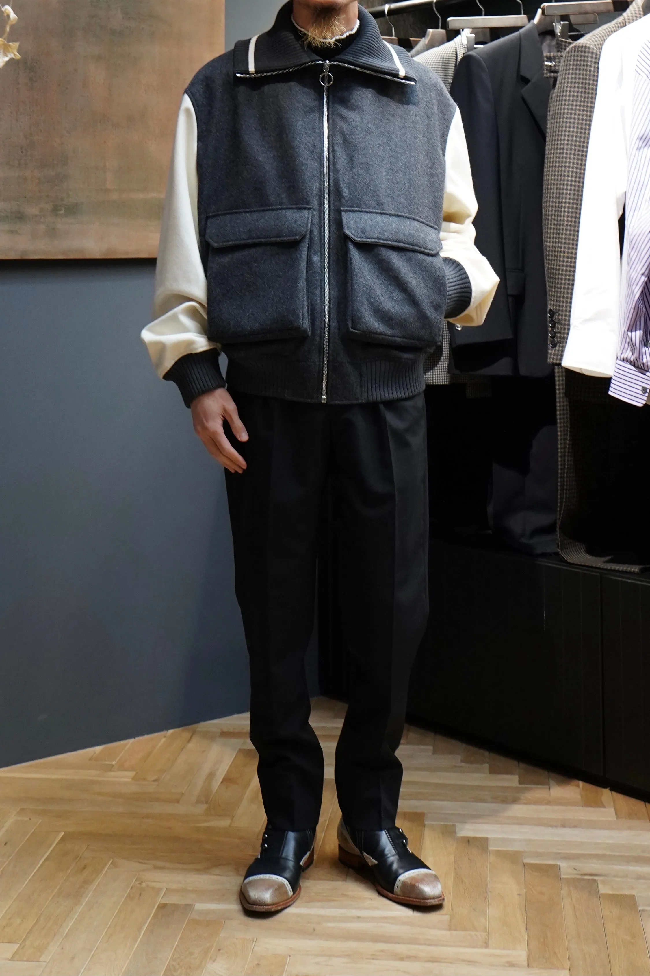 OVERSIZED LODEN WOOL BOMBERS