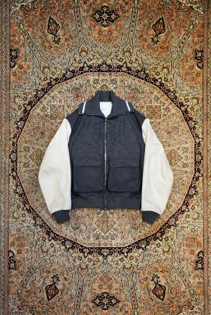 OVERSIZED LODEN WOOL BOMBERS