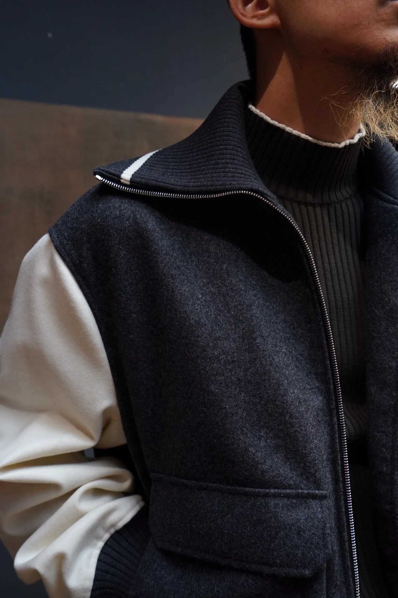 OVERSIZED LODEN WOOL BOMBERS