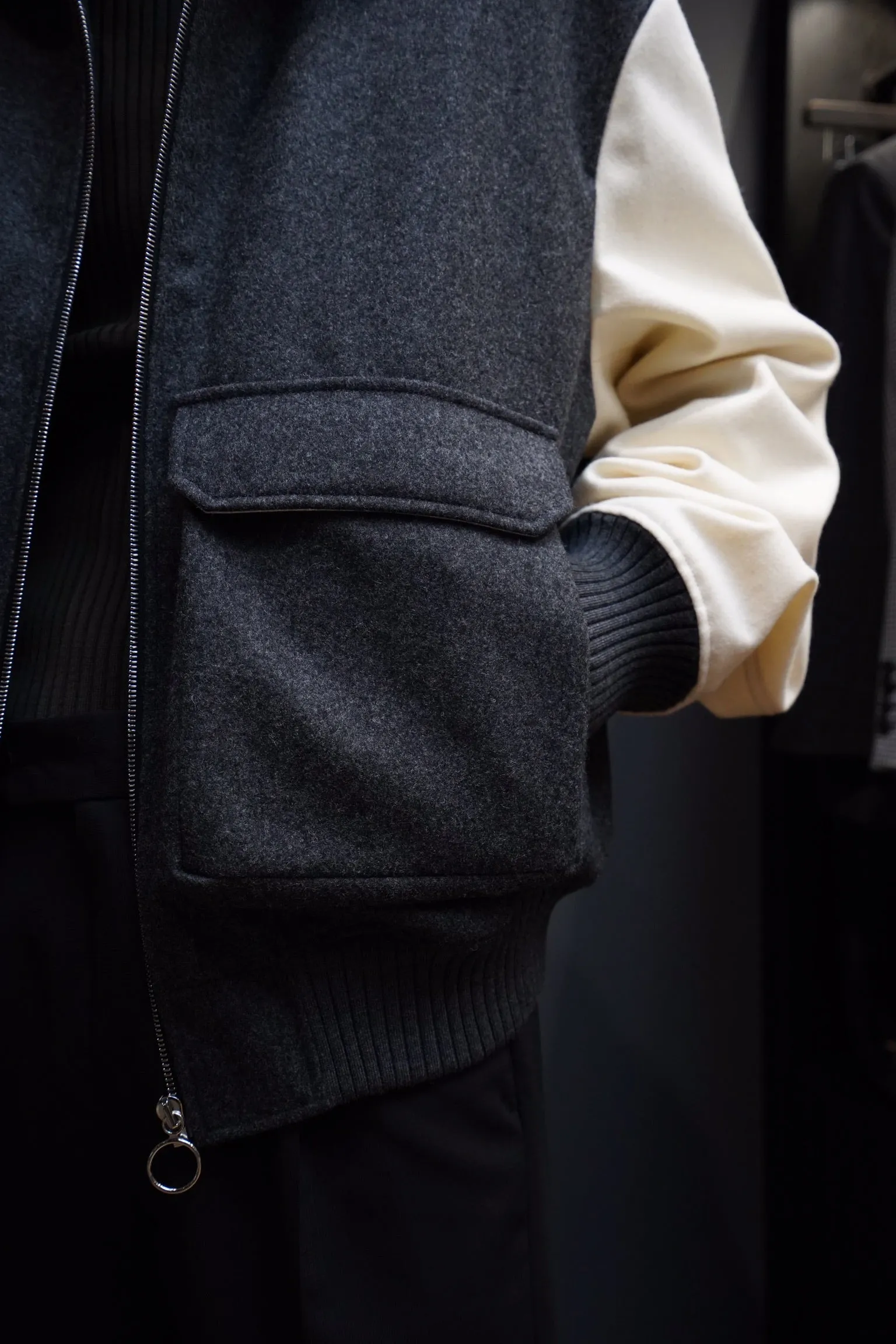 OVERSIZED LODEN WOOL BOMBERS