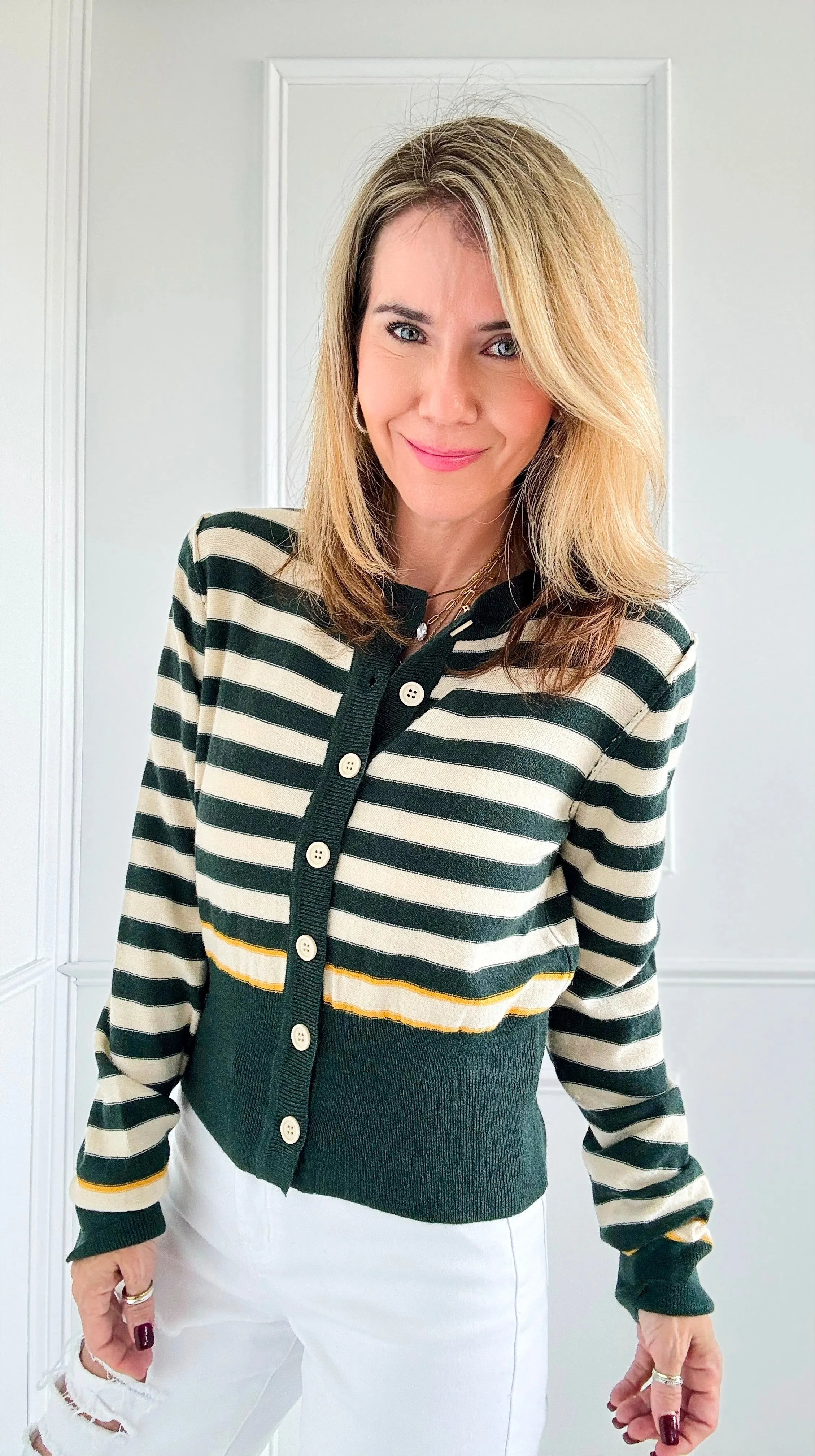 Park Avenue Striped Cardigan