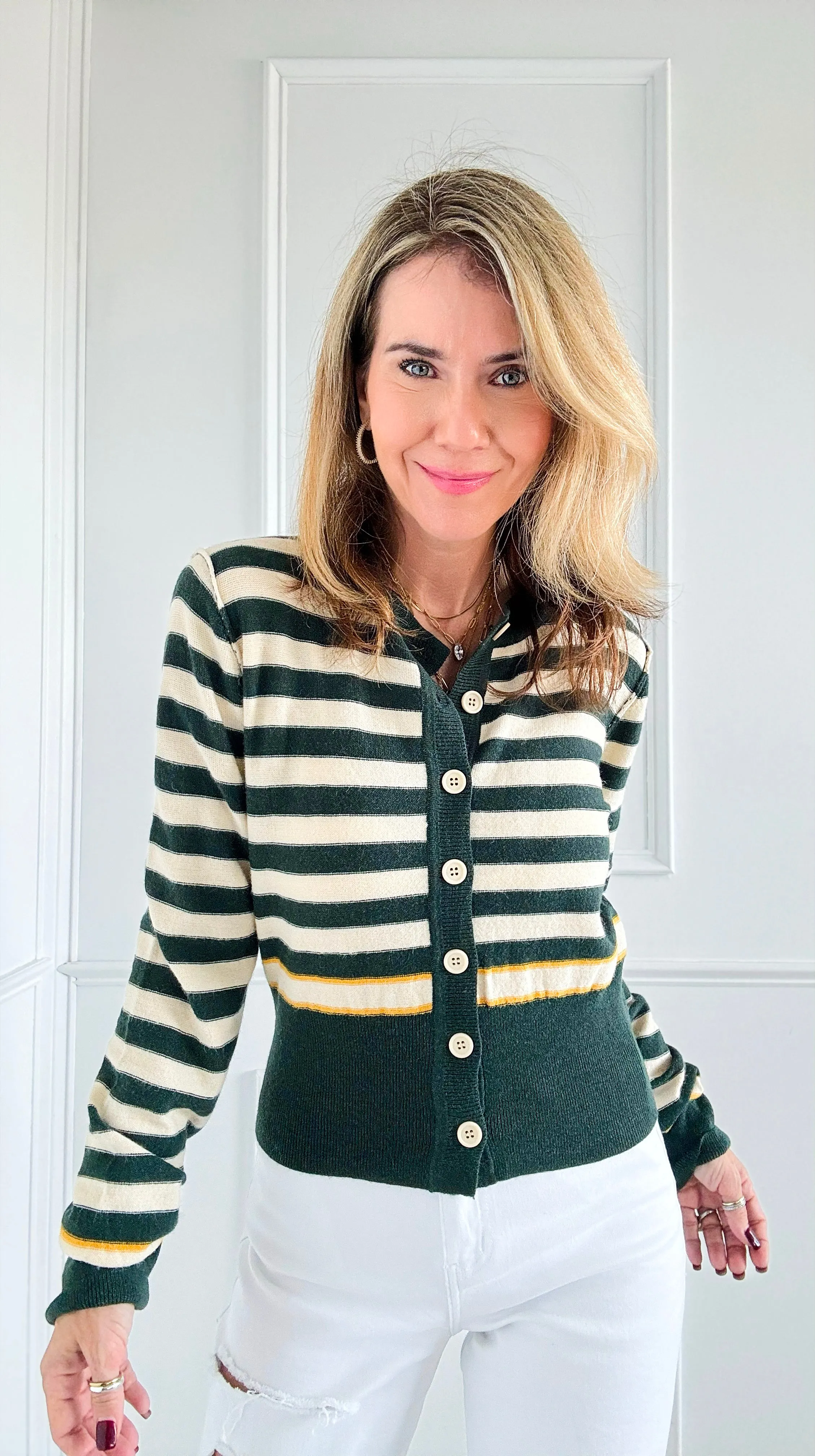 Park Avenue Striped Cardigan