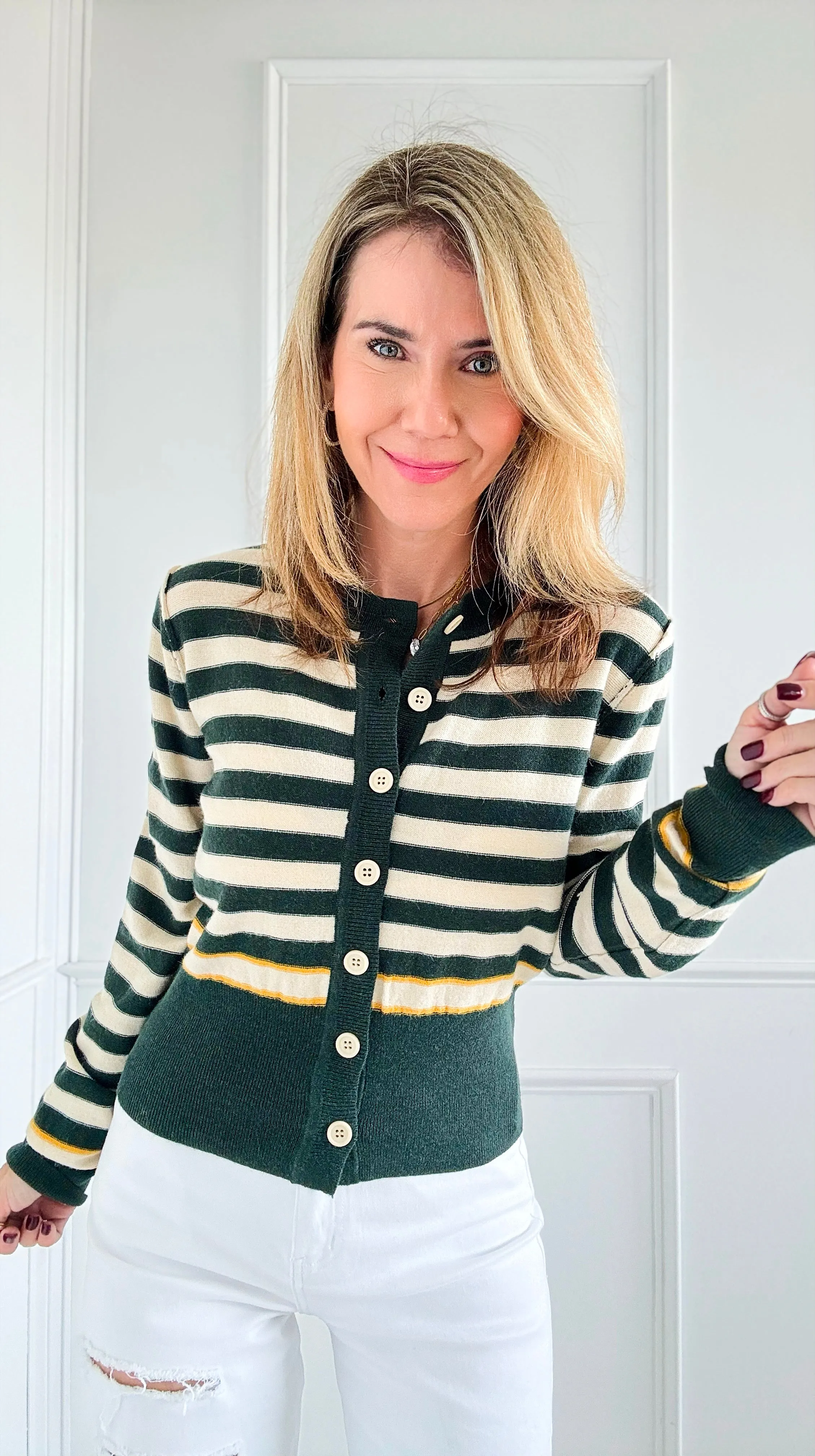 Park Avenue Striped Cardigan