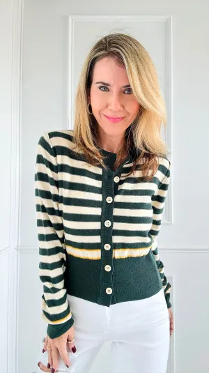 Park Avenue Striped Cardigan