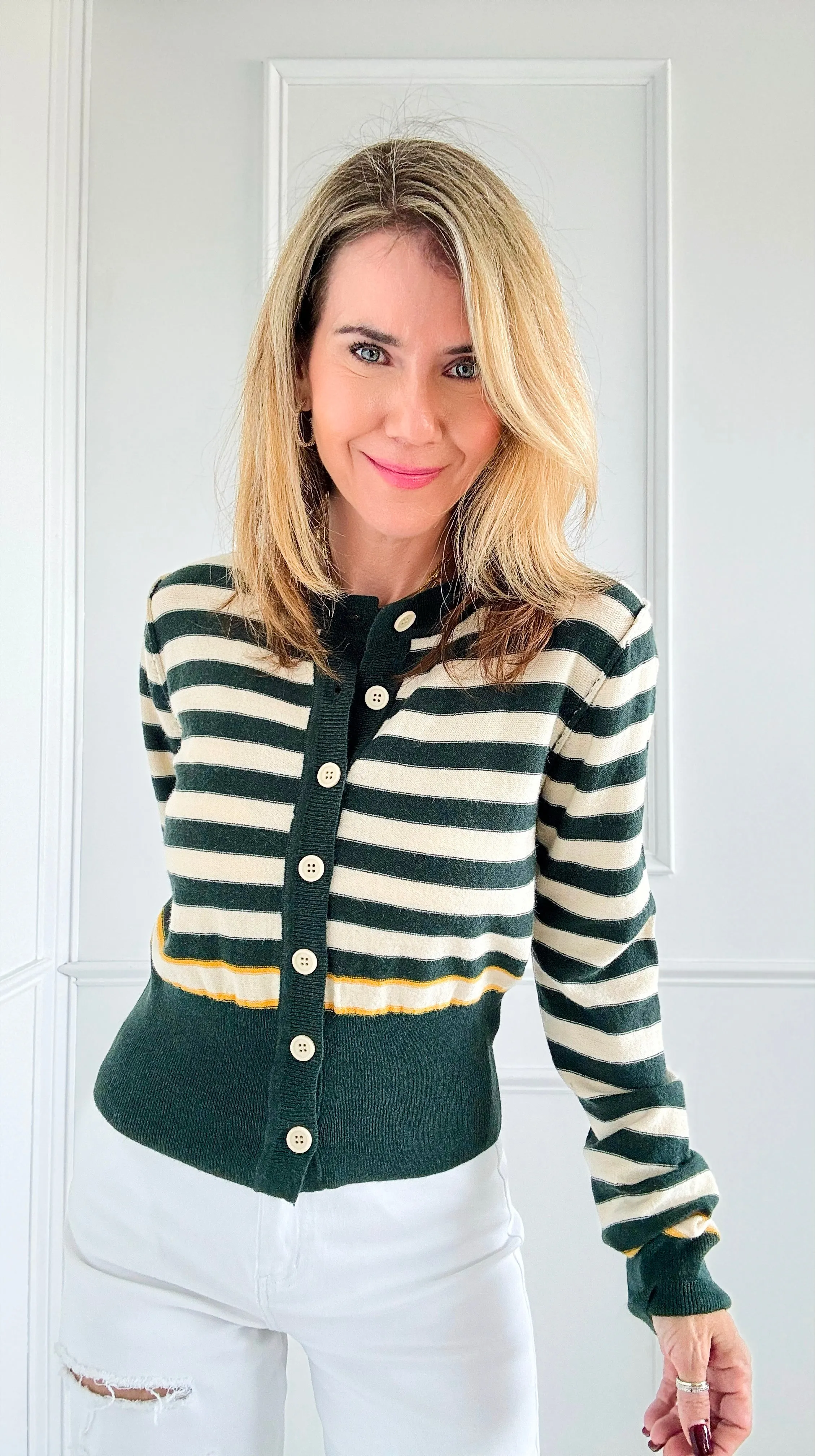 Park Avenue Striped Cardigan