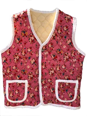 Popular K-Vest for women, Korean style, Floral patten with pink,blue,purple,grey.