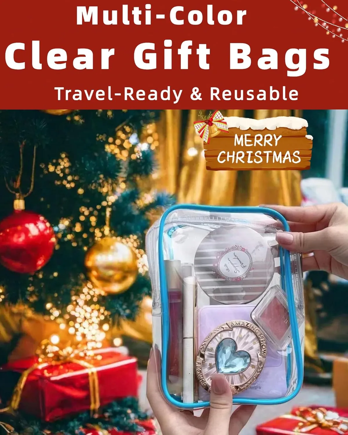 Quart Size Travel Bag TSA Approved Toiletry Bag, Airplane Essentials for Flying, Long Flight European International Must Haves (1, Blue)
