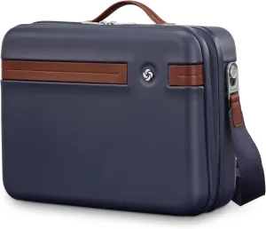 Samsonite Virtuosa Hardside Train Case, Crossbody Travel Makeup Case with Removable Strap, Navy