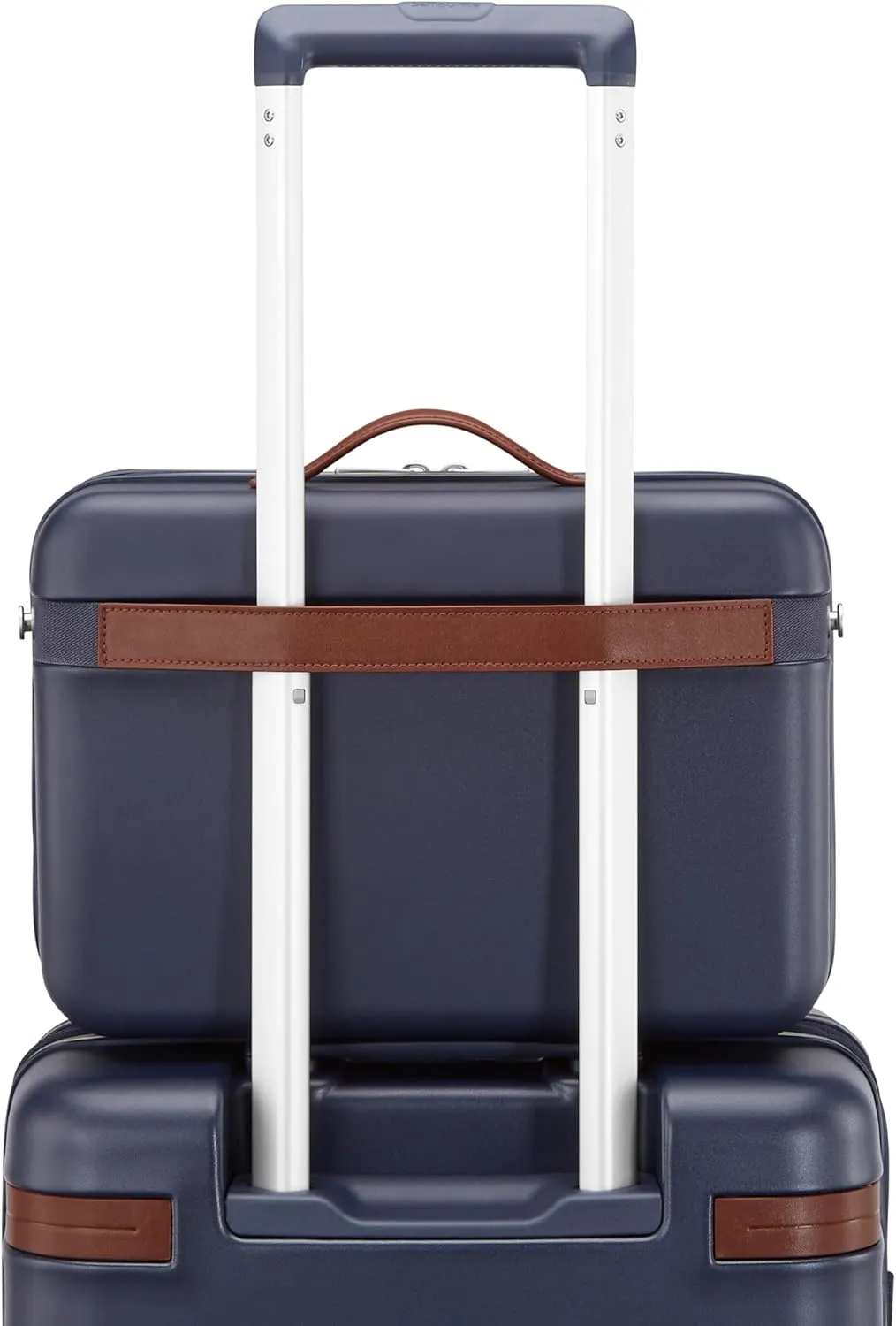 Samsonite Virtuosa Hardside Train Case, Crossbody Travel Makeup Case with Removable Strap, Navy