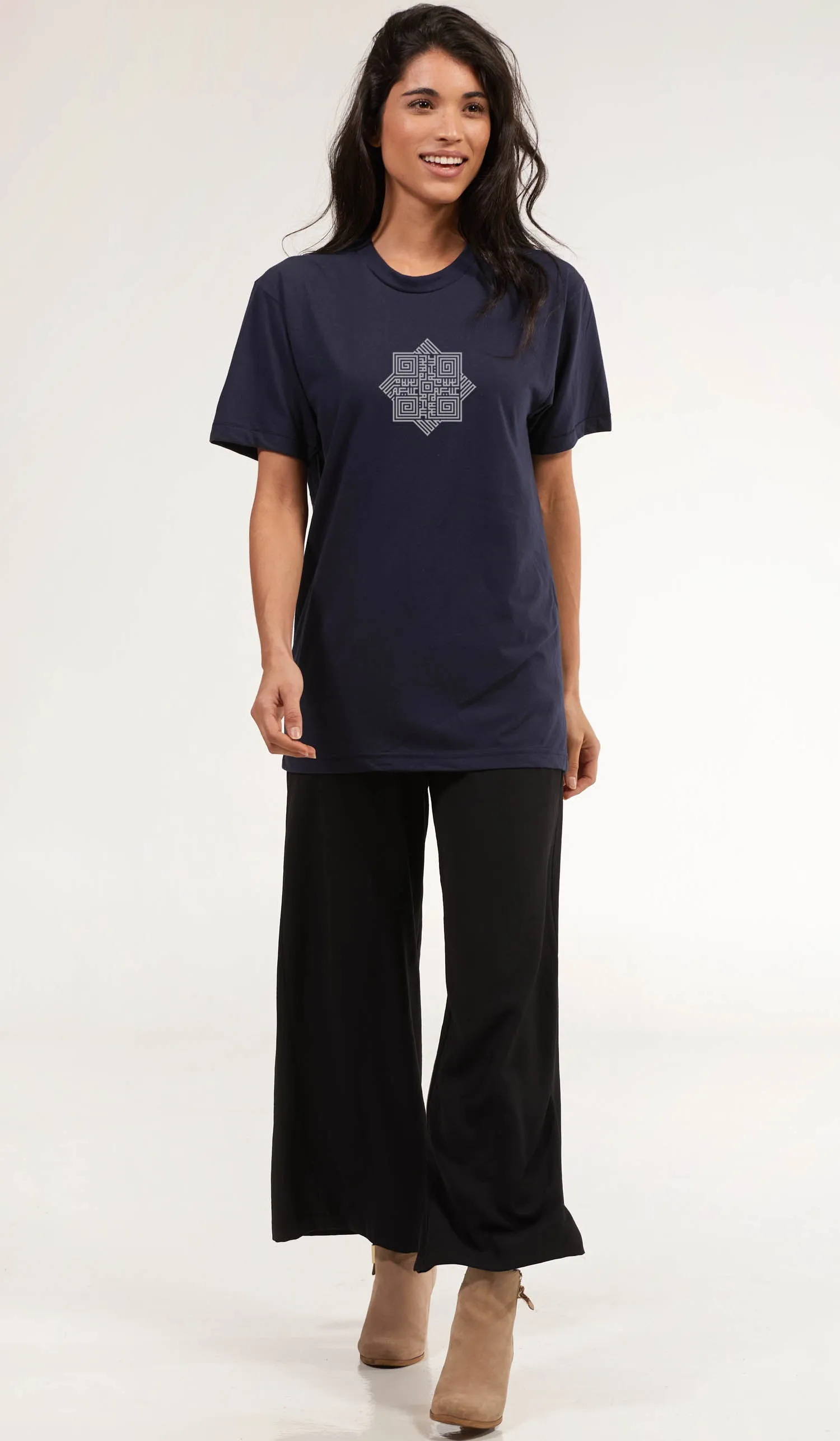 Short Sleeve Unisex T Shirt - Salam - Navy