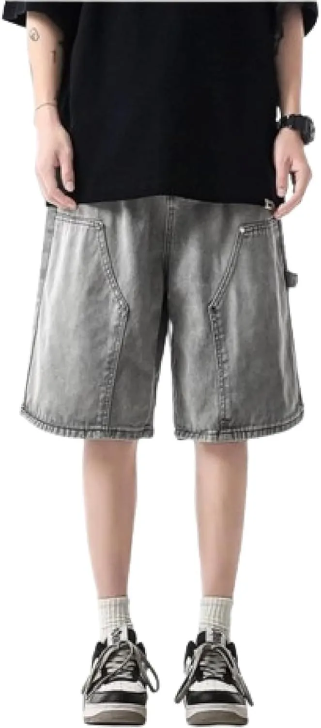 Streetwear Baggy Jorts Summer Y2K Vintage Acid Wash Jean Shorts Fashion