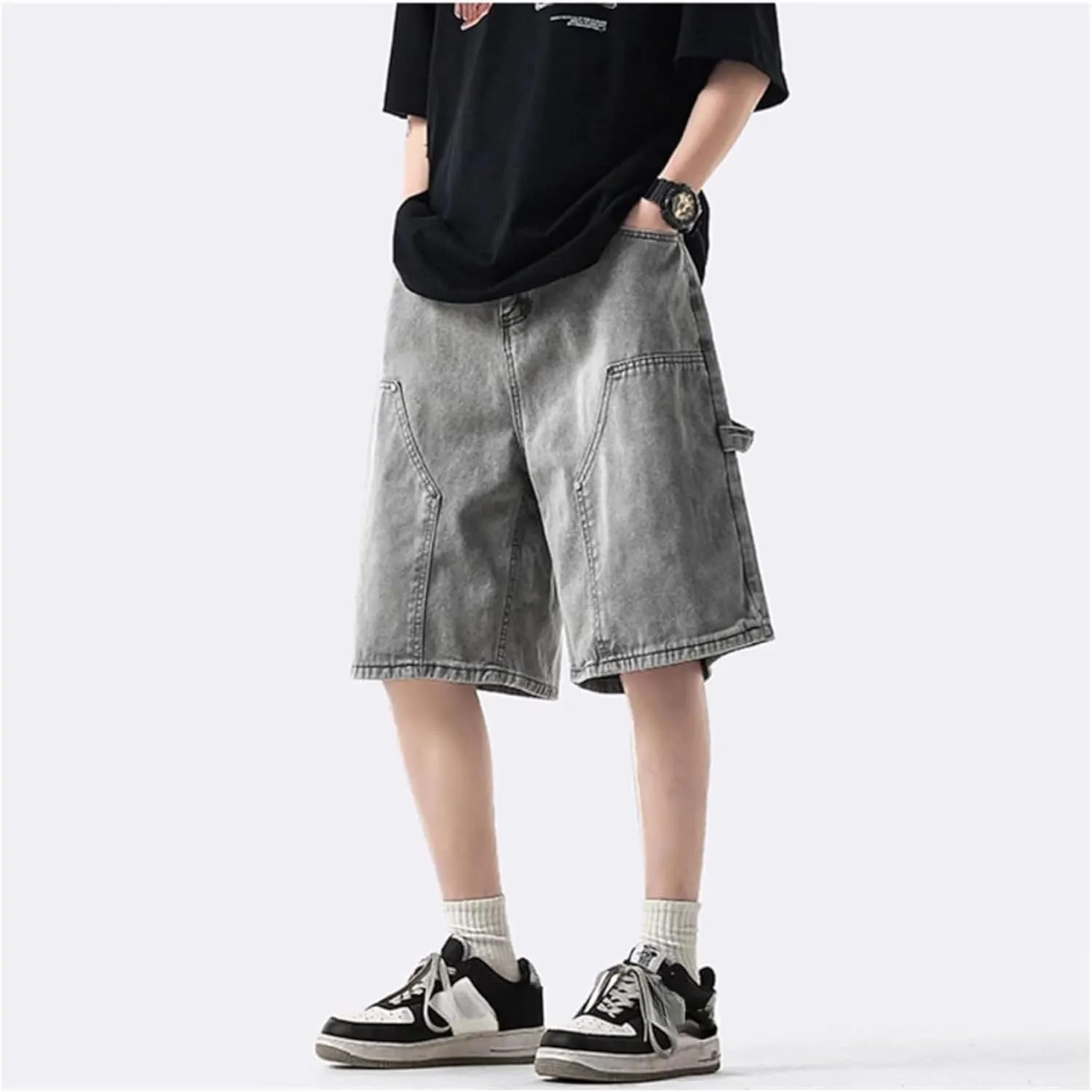Streetwear Baggy Jorts Summer Y2K Vintage Acid Wash Jean Shorts Fashion