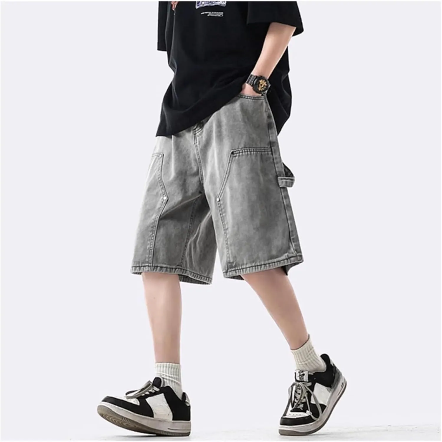 Streetwear Baggy Jorts Summer Y2K Vintage Acid Wash Jean Shorts Fashion