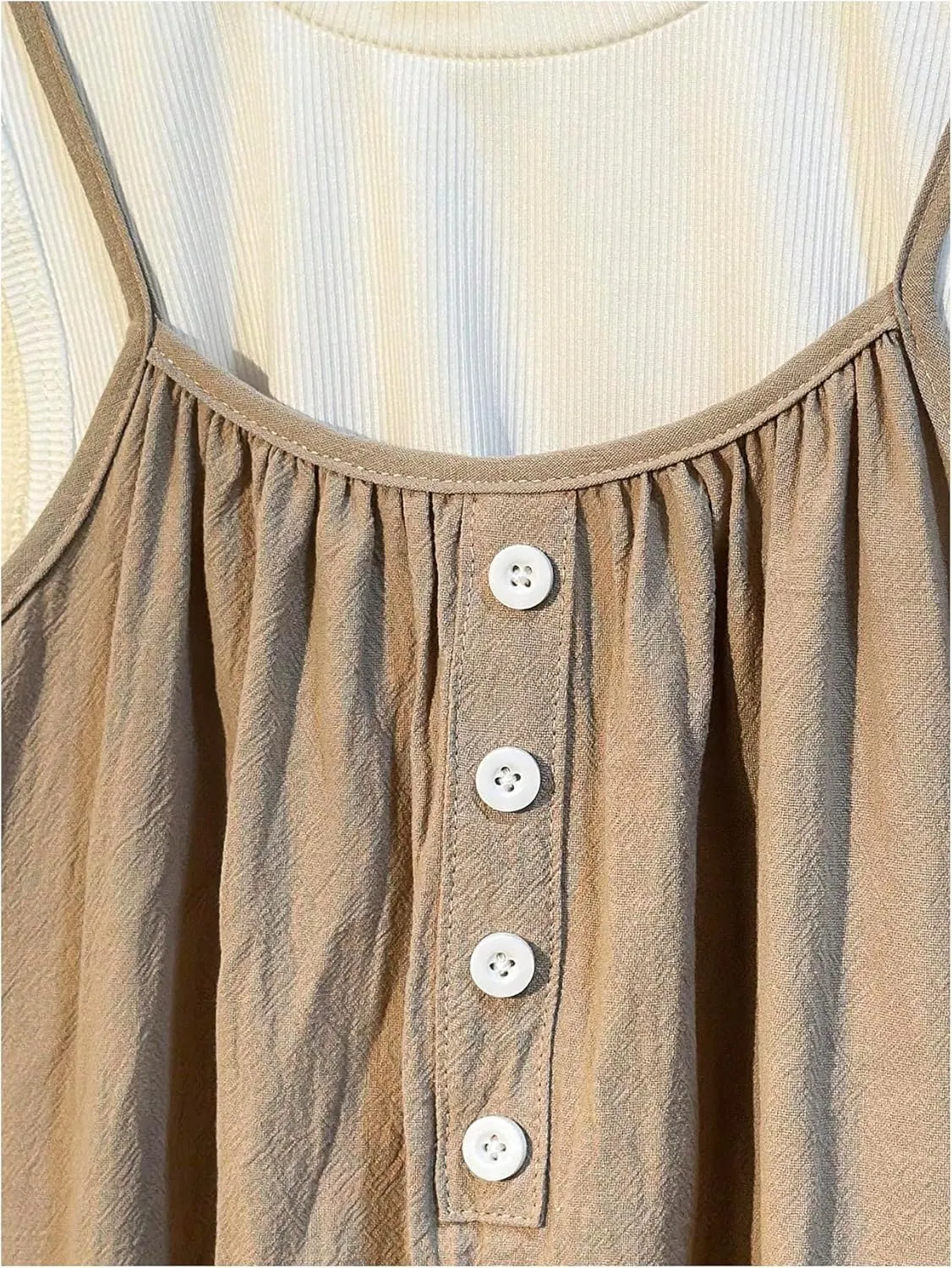 SweatyRocks Girl's Summer Sundress Spaghetti Strap Linen Maxi Dress Hawaiian Beach Cami Dresses