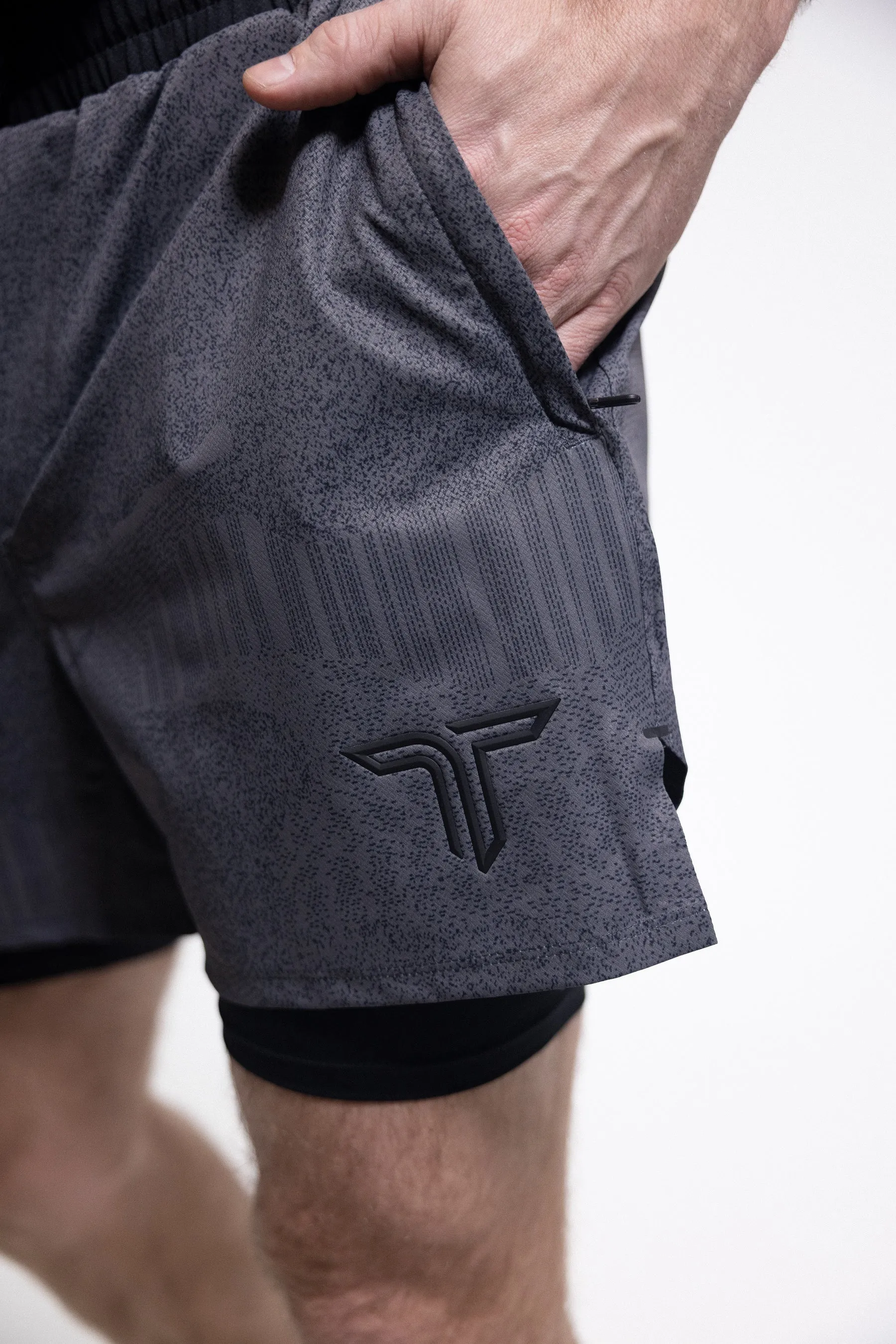 T-Tech Lined Training Shorts (5" Inseam) - Black Night Vision