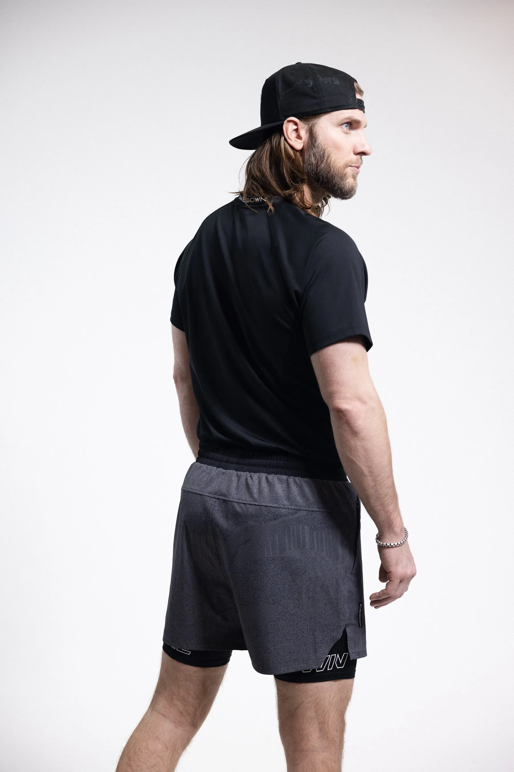 T-Tech Lined Training Shorts (5" Inseam) - Black Night Vision