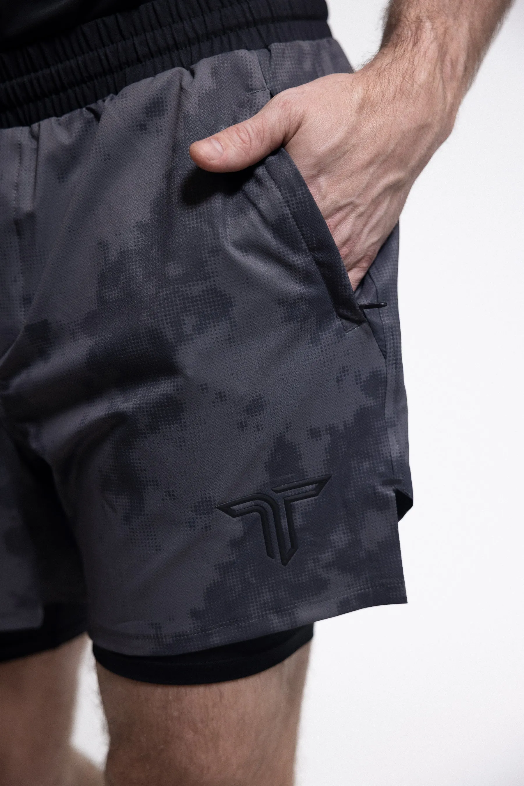 T-Tech Lined Training Shorts (5" Inseam) - Grey Phantom