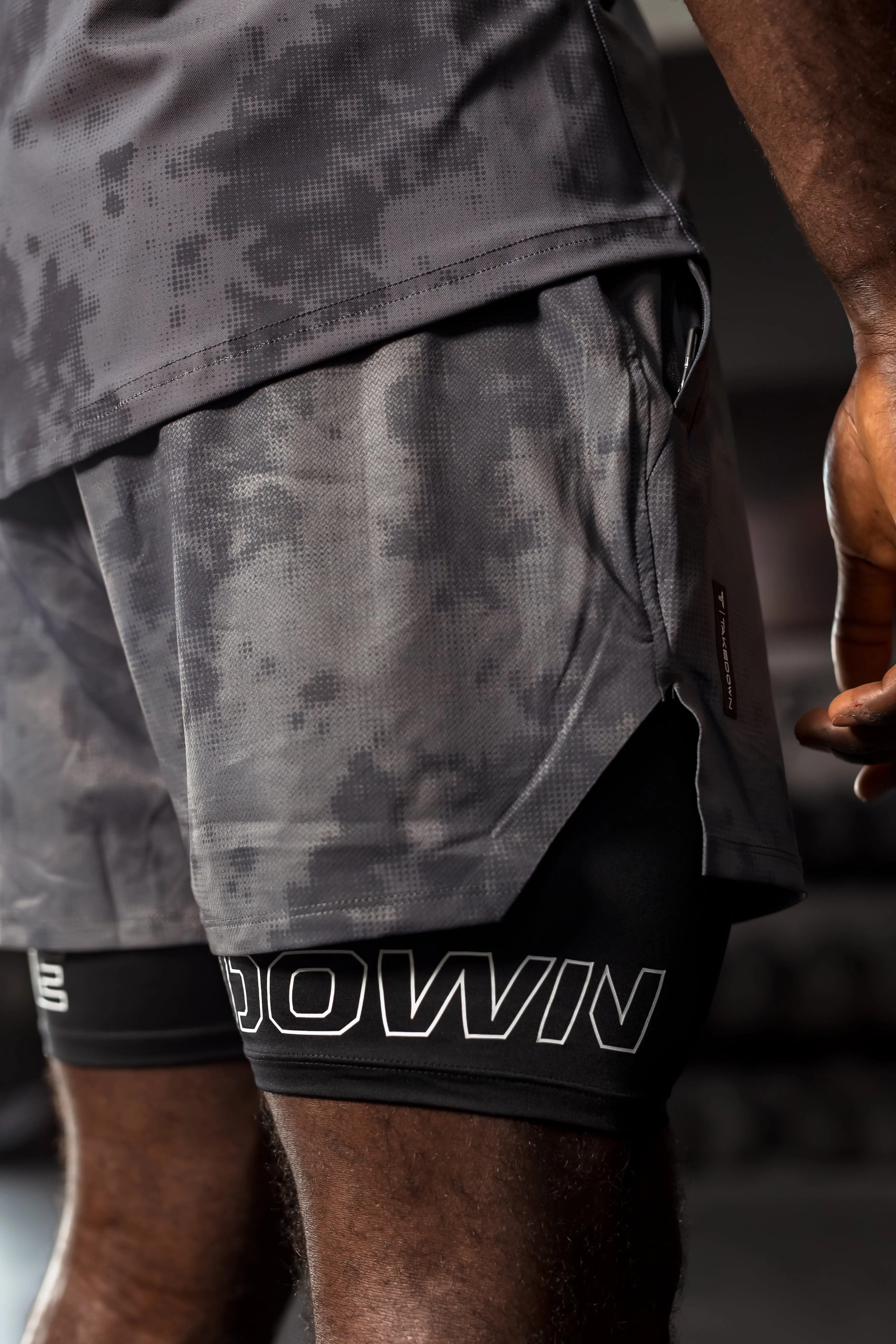 T-Tech Lined Training Shorts (5" Inseam) - Grey Phantom