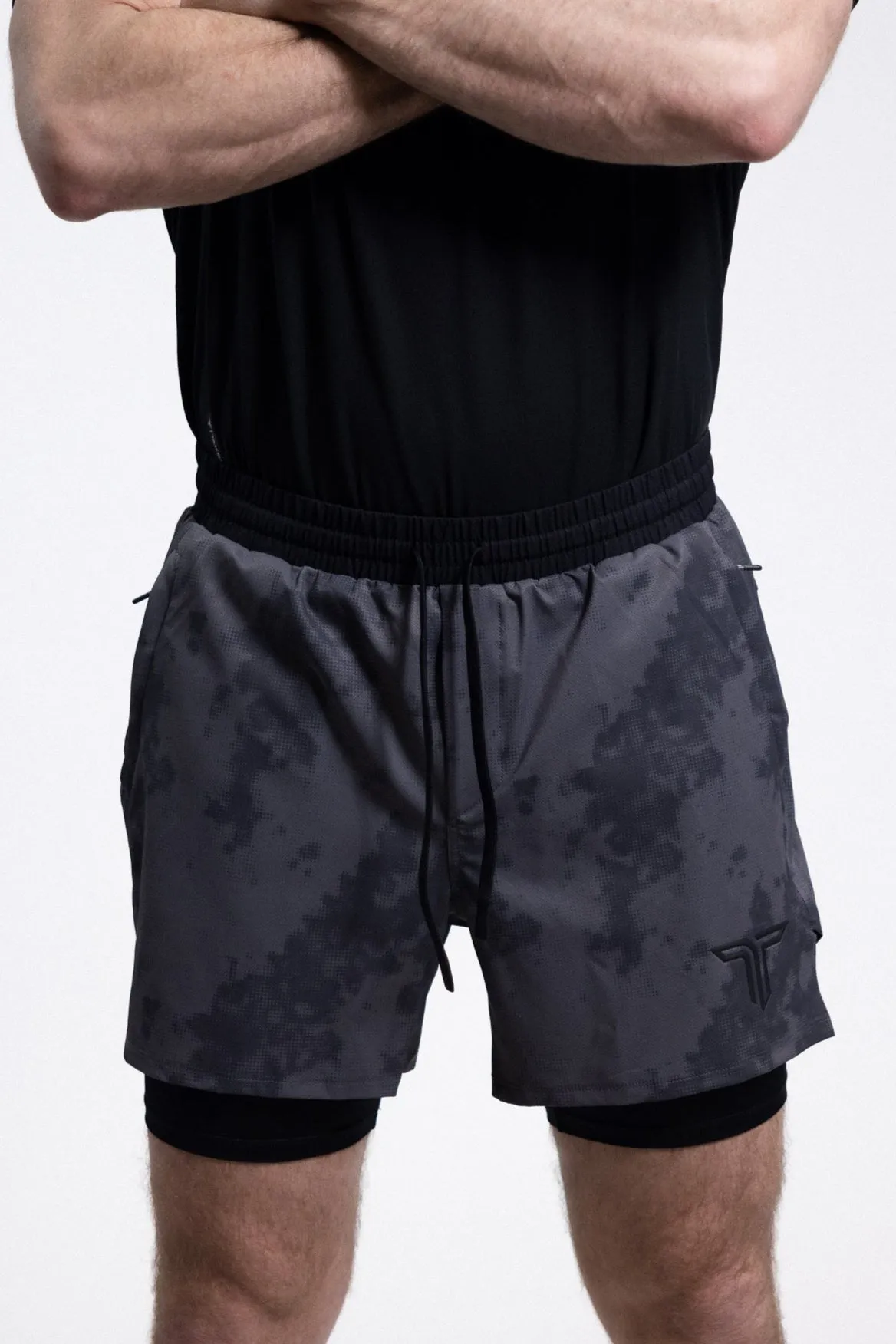 T-Tech Lined Training Shorts (5" Inseam) - Grey Phantom