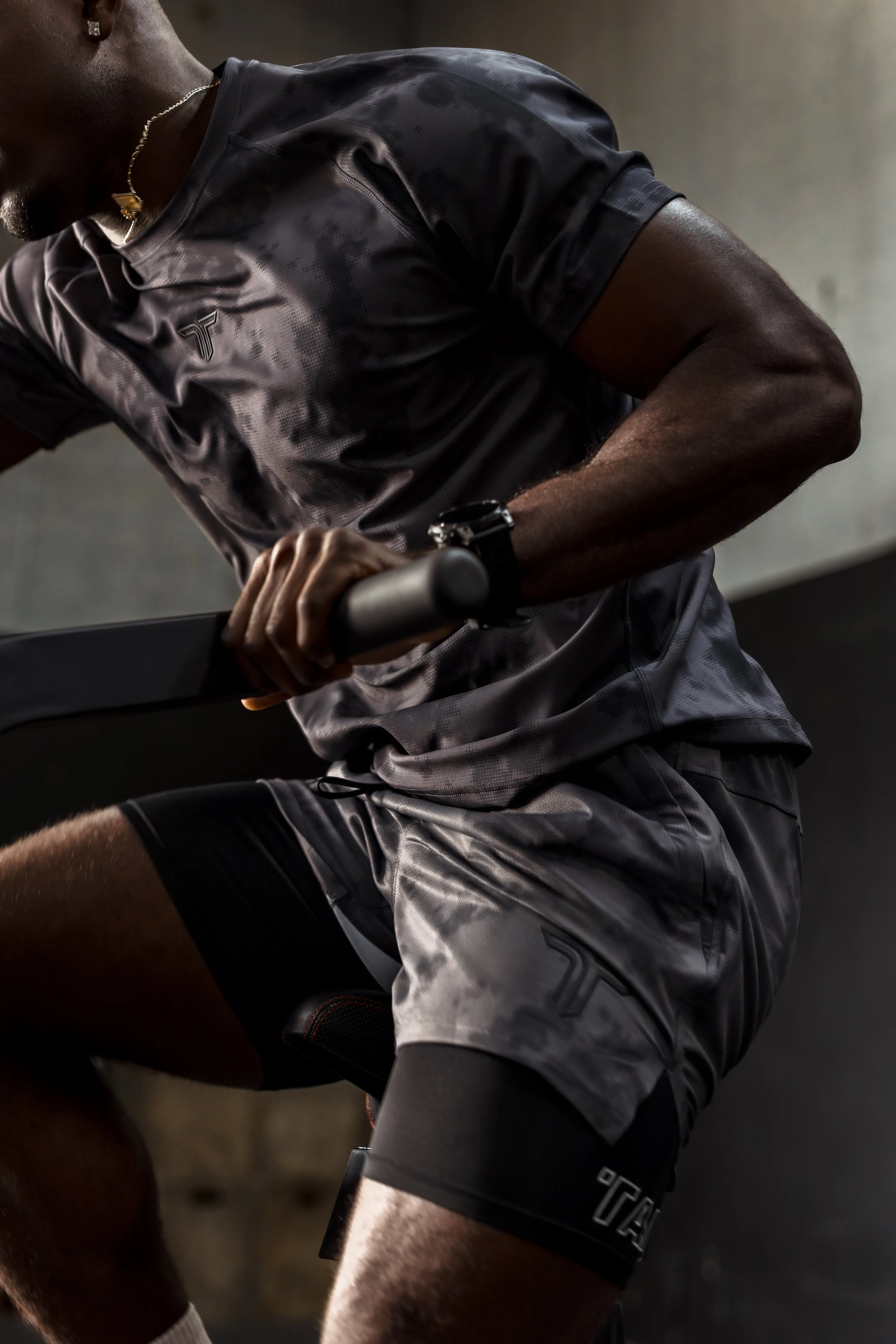 T-Tech Lined Training Shorts (5" Inseam) - Grey Phantom