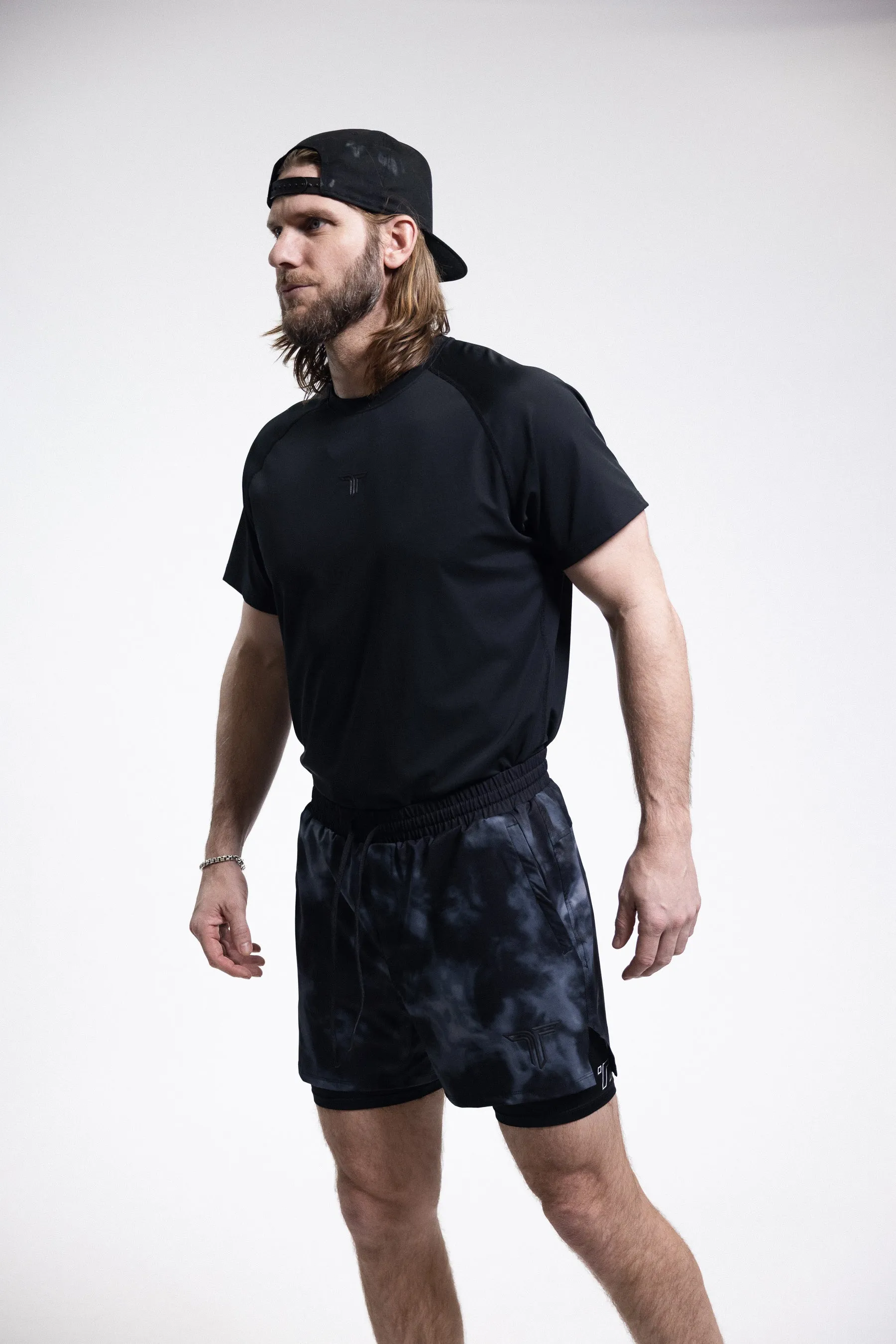 T-Tech Lined Training Shorts (5" Inseam)- Midnight Smoke