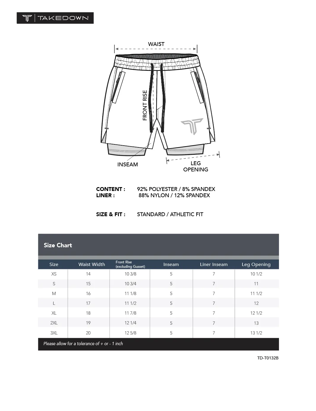 T-Tech Lined Training Shorts (5" Inseam)- White Night Vision
