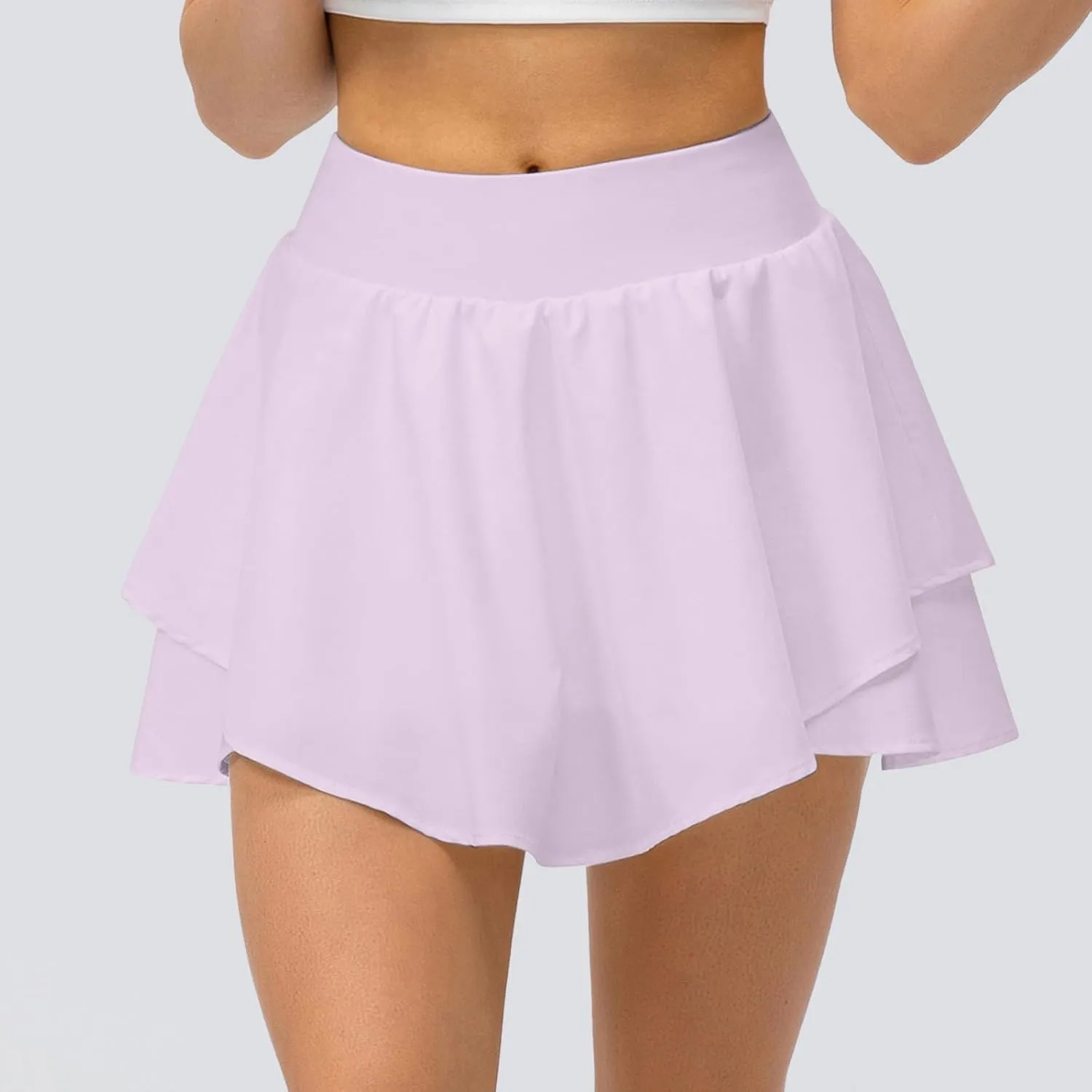 Tennis Skirts for Women with Shorts Womens Golf Athletic Skort Girls Sports Running Yoga Workout Trendy Irregular Hem Skorts