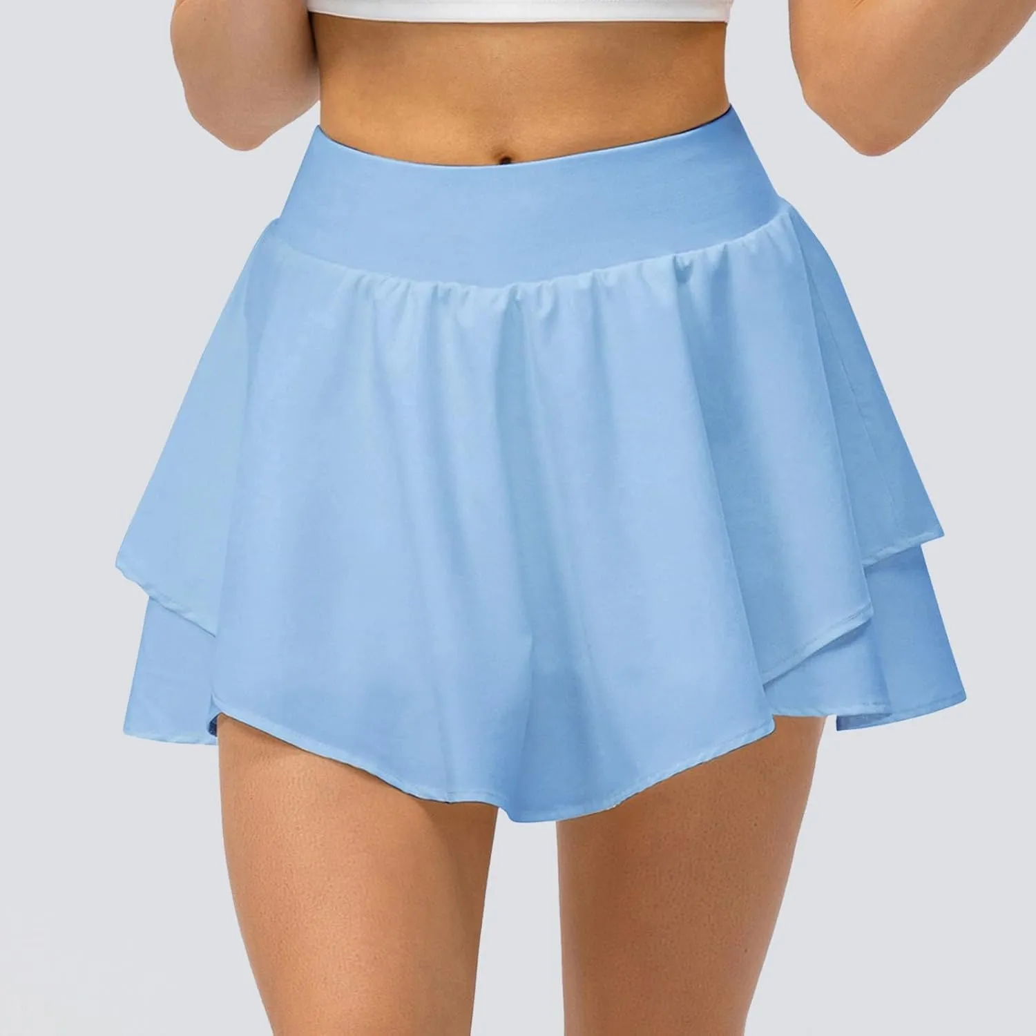 Tennis Skirts for Women with Shorts Womens Golf Athletic Skort Girls Sports Running Yoga Workout Trendy Irregular Hem Skorts