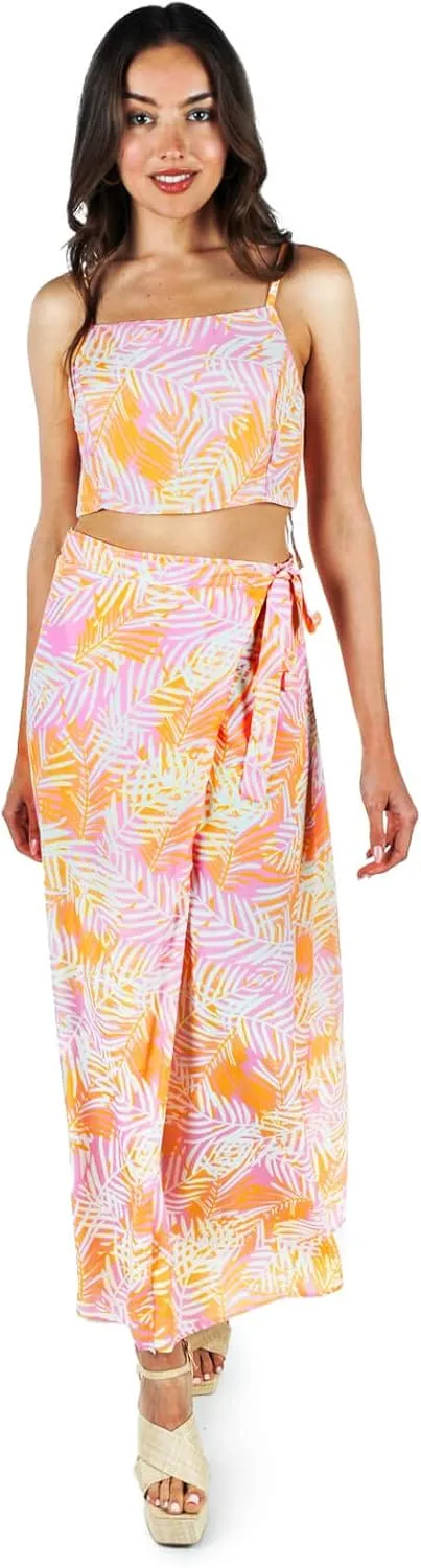 Tipsy Elves Maxi Dresses for Women - Sleeveless 2-Piece Casual Long Summer Dresses - Cute Colorful Floral Sundress Beach