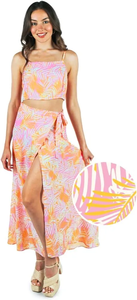 Tipsy Elves Maxi Dresses for Women - Sleeveless 2-Piece Casual Long Summer Dresses - Cute Colorful Floral Sundress Beach