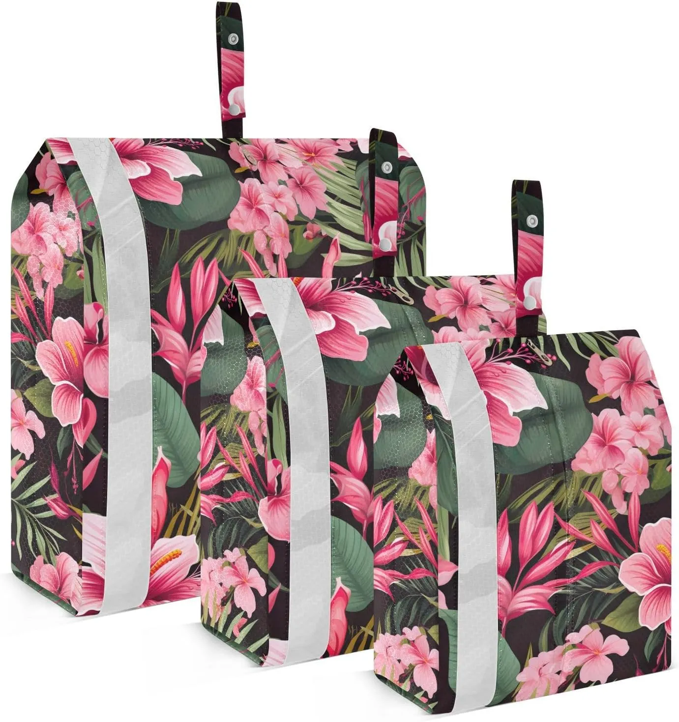 Tropical Flowers Packing Cubes for Travel 3 Set Travel Organizer Luggage Organizer Bags for Luggage